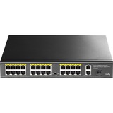 Cudy 24-Port 10/100M PoE+ Switch Zwart