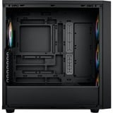 Cooler Master MasterBox 600 midi tower behuizing Zwart | 2x USB-A | 1x USB-C | RGB | Tempered Glass