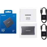 SAMSUNG Portable T7 4 TB externe SSD Grijs, MU-PC4T0T/WW, USB-C 3.2 (10 Gbit/s)