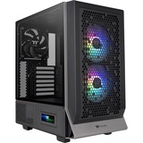 Thermaltake Ceres 300 TG ARGB midi tower behuizing Zwart | 2x USB-A | 1x USB-C | RGB | Tempered Glass