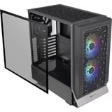 Thermaltake Ceres 300 TG ARGB midi tower behuizing Zwart | 2x USB-A | 1x USB-C | RGB | Tempered Glass