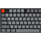 Keychron K1- X2, toetsenbord Grijs/grijs, US lay-out, Gateron Low Profile Blue, Witte leds, ABS keycaps, Bluetooth