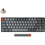 Keychron K6-S3, toetsenbord Grijs/grijs, US lay-out, Gateron Brown, RGB leds, 65%, ABS keycaps, Bluetooth