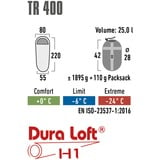 High Peak TR 400 slaapzak Donkerrood/grijs