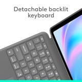 Logitech Combo Touch iPad Air 13" (M2) (2024) Keyboard Case, toetsenbord Zwart, US-International