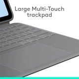 Logitech Combo Touch iPad Air 13" (M2) (2024) Keyboard Case, toetsenbord Zwart, US-International