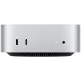 Apple Mac Mini (2024) pc-systeem Zilver | M4 10 Core | M4 10-Core GPU  | 16 GB | 256 GB SSD