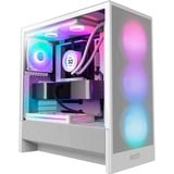 NZXT  midi tower behuizing Wit | 1x USB-A | 1x USB-C | RGB | Window