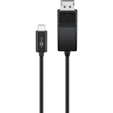 goobay USB-C naar DisplayPort adapterkabel Zwart, 1,2 Meter, 4K 60Hz