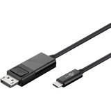 goobay USB-C naar DisplayPort adapterkabel Zwart, 1,2 Meter, 4K 60Hz