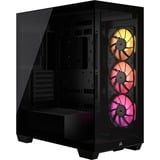 Corsair iCUE LINK 3500X RGB midi tower behuizing Zwart | 2x USB-A | 1x USB-C | RGB | Tempered Glass