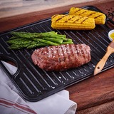 Victoria Omkeerbare Bakplaat 50 x 35 cm grillplaat Zwart