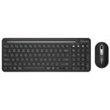 Qware Florence Draadloze Combo, desktopset Zwart, EU lay-out (QWERTY), Scissor switches, 1200 DPI, TKL, 2,4 GHz USB | Bluetooth