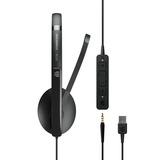 EPOS ADAPT 135T USB II on-ear headset Zwart