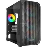 Sharkoon MK3 RGB mini tower behuizing Zwart | 2x USB-A | 1x USB-C | RGB | Tempered Glass