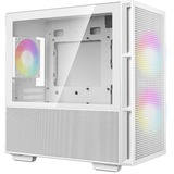 DeepCool CH360 mini tower behuizing Wit | 1x USB-A | 1x USB-C | RGB | Window