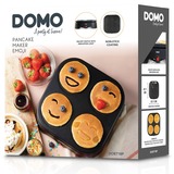 Domo Pannenkoekenplaat 'Emoji party' DO8718P pannenkoekmaker Zwart