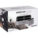 Kingston Workflow Station + SD Card Reader dockingstation Zilver/zwart