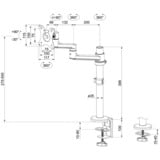 Neomounts DS60 monitorarm 17-27" bevestiging Zwart