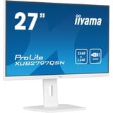 iiyama ProLite XUB2797QSN-W2 27" monitor Wit, 100 Hz, HDMI, DisplayPort, USB-C, Adaptive Sync