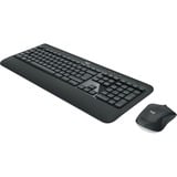 Logitech MK540 Advanced - Draadloze toetsenbord- en muiscombinatie, desktopset Donkergrijs, ES lay-out, 1000 dpi