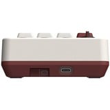 8BitDo Famicom Bundel, gaming toetsenbord Beig/rood, US lay-out, Kailh Box White, USB / 2,4 GHz / Bluetooth