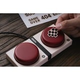 8BitDo Famicom Bundel, gaming toetsenbord Beig/rood, US lay-out, Kailh Box White, USB / 2,4 GHz / Bluetooth