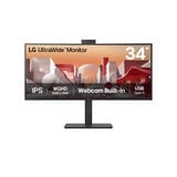 LG 34BA85QE 34" Curved UltraWide monitor Zwart, HDMI, DisplayPort, Audio, LAN, USB-C, Webcam