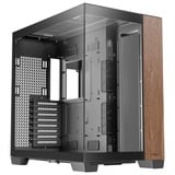 Antec C8 Wood midi tower behuizing Zwart/houtkleur | 2x USB-A | 1x USB-C | Tempered Glass