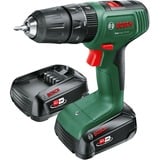 Bosch EasyImpact 18V-40 accuschroefklopboormachine  schroeftol Groen/zwart, 2x 2,0 Ah accu en oplader inbegrepen, POWER FOR ALL ALLIANCE