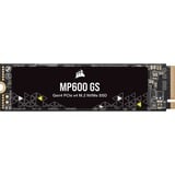 Corsair MP600 GS PCIe 4.0 NVMe M.2, 500 GB SSD Zwart, CSSD-F0500GBMP600GS, PCIe Gen 4.0 x4, NVMe 1.4, M.2 2280