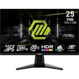 MSI MAG 255XF 24.5" gaming monitor Zwart, DisplayPort, HDMI, AMD Free-Sync, 300 Hz