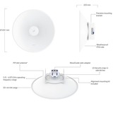 Ubiquiti airMAX PowerBeam 5AC 500 richtantenne Wit