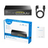 Cudy 6-Port Gigabit PoE+ Switch Zwart