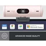 Logitech Brio 500 Full HD Webcam Roze/zwart, 1080p/30fps, 720p/60fps