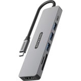 Sitecom 7-in-1 USB-C Power Delivery Multiport dockingstation Grijs