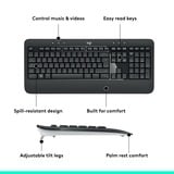 Logitech MK540 Advanced - Draadloze toetsenbord- en muiscombinatie, desktopset Donkergrijs, EU lay-out (QWERTY), 1000 dpi