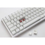 Ducky Zero 6108 Pure White, gaming toetsenbord Wit, US lay-out, Cherry MX2A Speed Silver, RGB leds, Double-shot PBT, hot swap, 2.4GHz | Bluetooth | USB-C