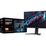 GIGABYTE M32UP 31.5" 4K UHD gaming monitor Zwart, 2x HDMI, DisplayPort, 3x USB-A, USB-B, USB-C, 160 Hz