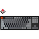 Keychron K8-F1, toetsenbord Grijs/grijs, US lay-out, RGB leds, TKL, ABS keycaps, Bluetooth