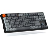 Keychron K8-F1, toetsenbord Grijs/grijs, US lay-out, RGB leds, TKL, ABS keycaps, Bluetooth