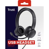 Trust Ayda USB PC Headset on-ear  Zwart