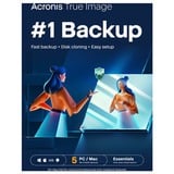 Acronis True Image Essentials Subscription  software 5 computers, 1 jaar licentie