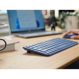 Trust Lyra Multi-Device Wireless Keyboard & Mouse, desktopset Blauw, US lay-out, Scissor switches, 800 - 1.600 dpi, 2,4 GHz USB, Bluetooth, 65%