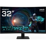 GIGABYTE GS32QCA 31.5" Curved gaming monitor Zwart, HDMI, DisplayPort, 180 Hz