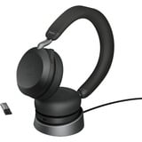 Jabra Evolve2 75 on-ear headset Zwart, Link380a, Microsoft Teams