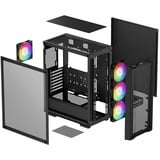 DeepCool CC560 MESH v2 midi tower behuizing Zwart | 2x USB-A | RGB | Window