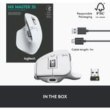 Logitech MX Master 3S muis Lichtgrijs, 200 - 8000 dpi, Bluetooth Low Energy 