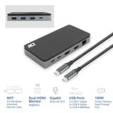 ACT Connectivity USB-C 4K MST dockingstation Zwart/grijs