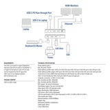 ACT Connectivity USB-C 4K MST dockingstation Zwart/grijs